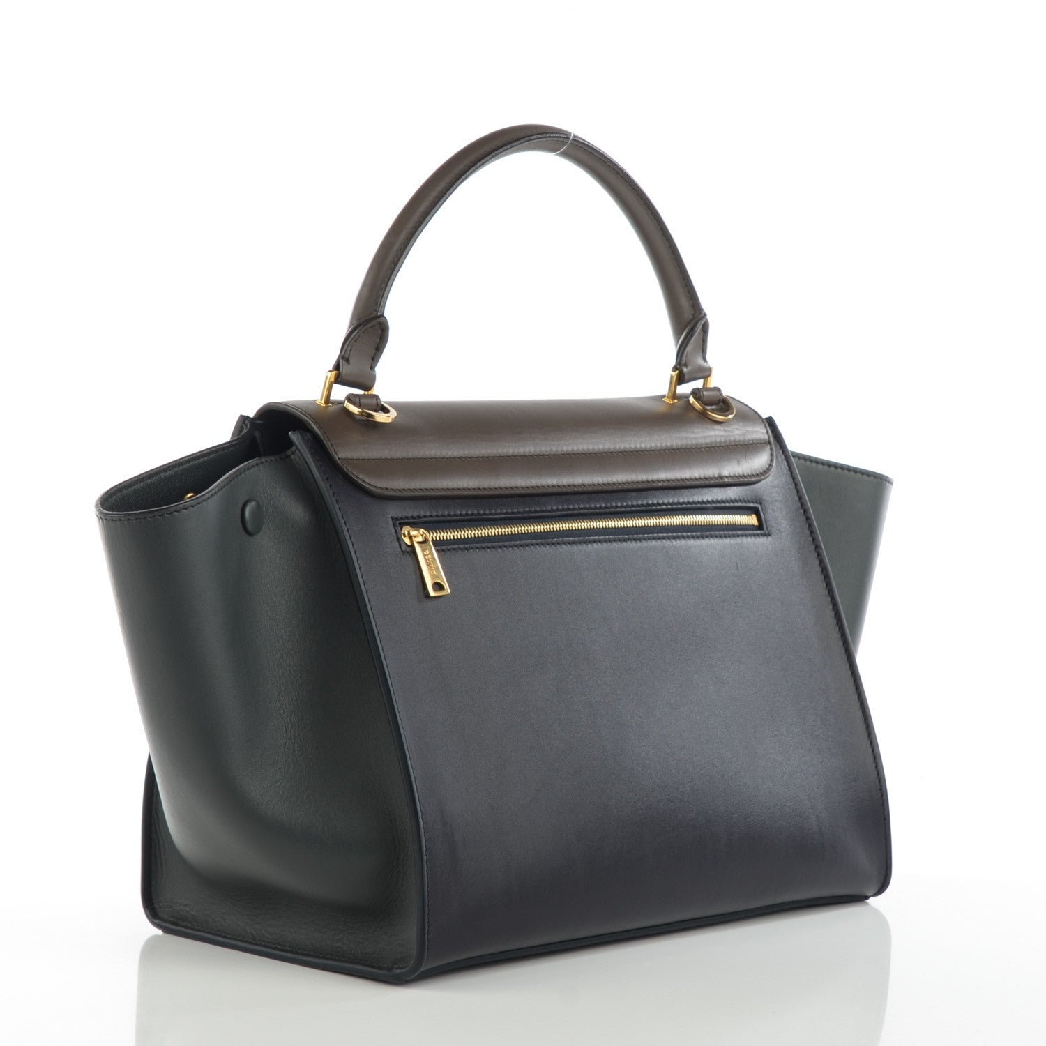 Celine Smooth Calfskin Medium Tri-Color Trapeze Anthracite 3 of 7