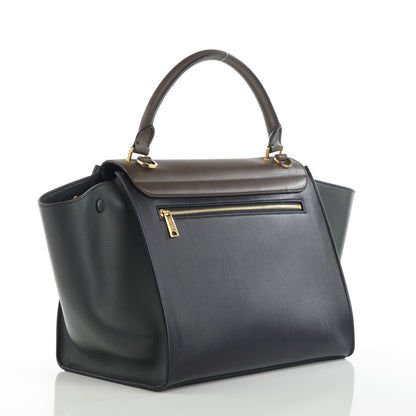 Celine Smooth Calfskin Medium Tri-Color Trapeze Anthracite 3 of 7