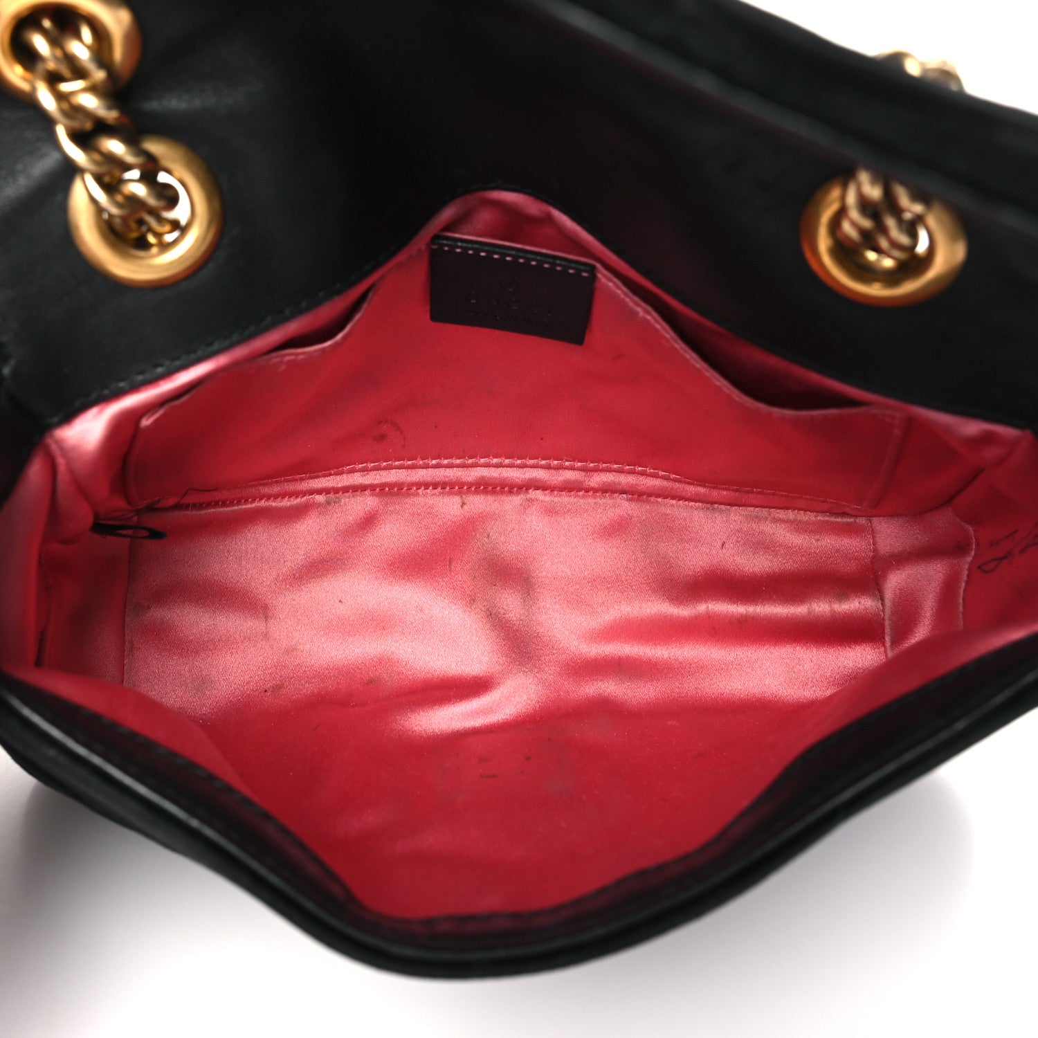 Gucci Velvet Matelasse Mini GG Marmont Shoulder Bag Black 5 of 10