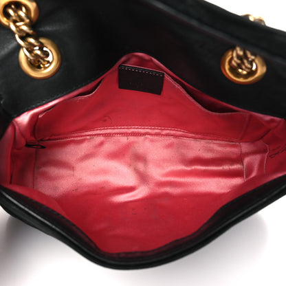 Gucci Velvet Matelasse Mini GG Marmont Shoulder Bag Black 5 of 10