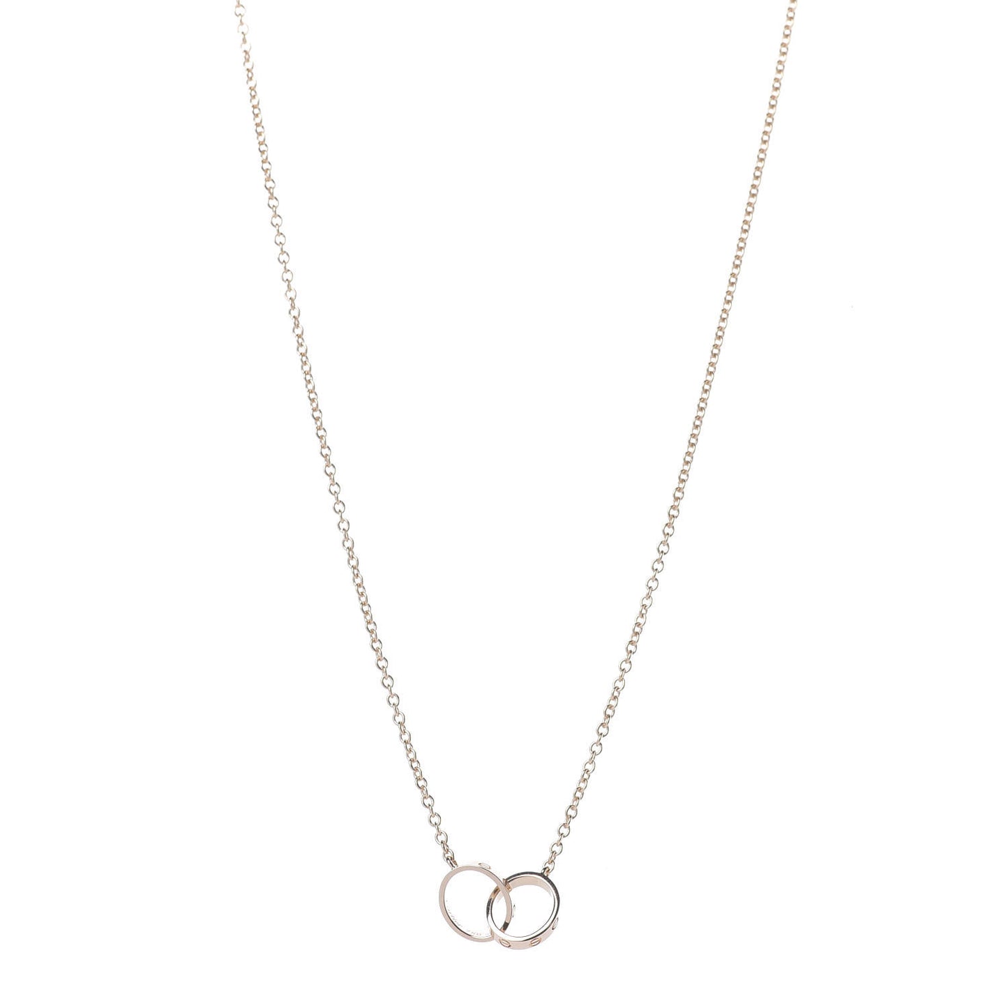 18K Pink Gold Interlocking LOVE Necklace