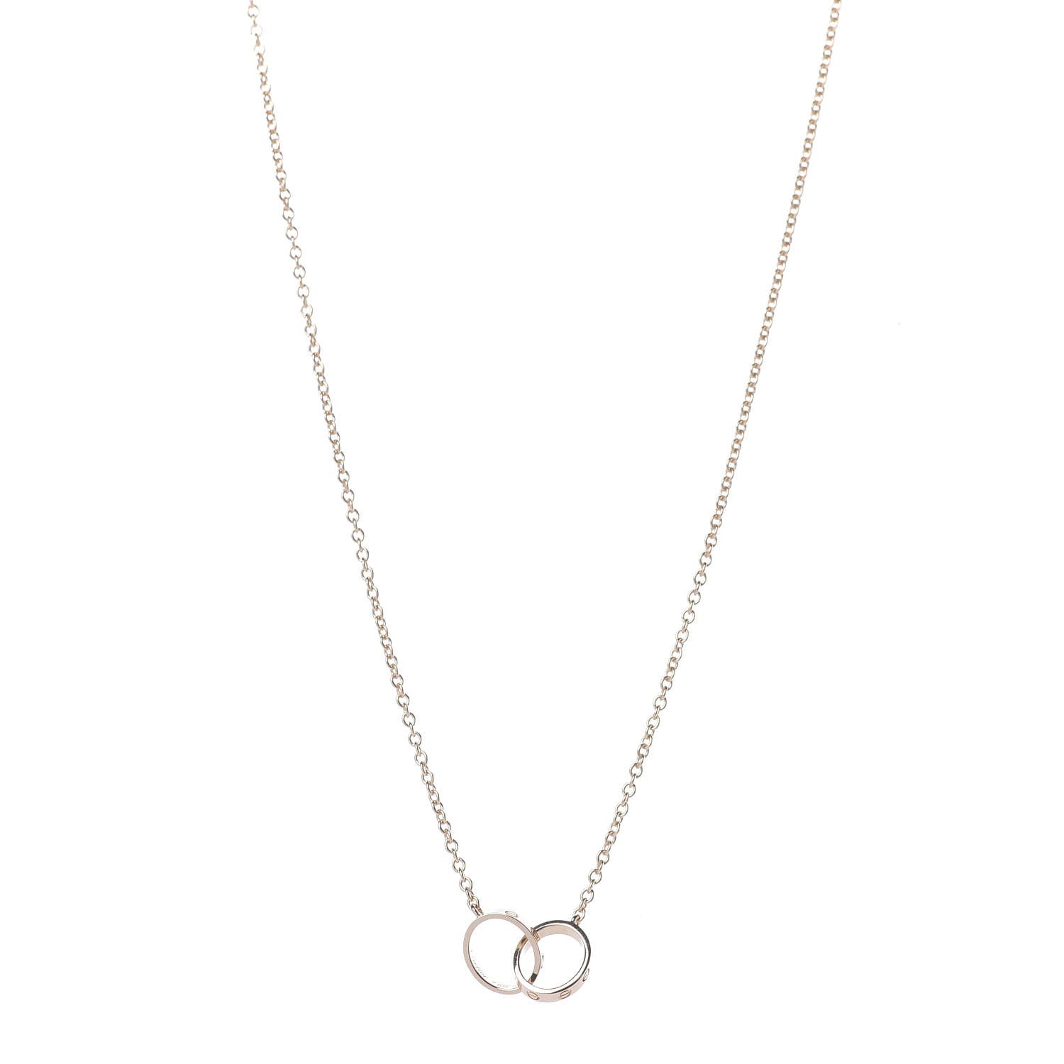 Cartier 18K Pink Gold Interlocking LOVE Necklace 1 of 8