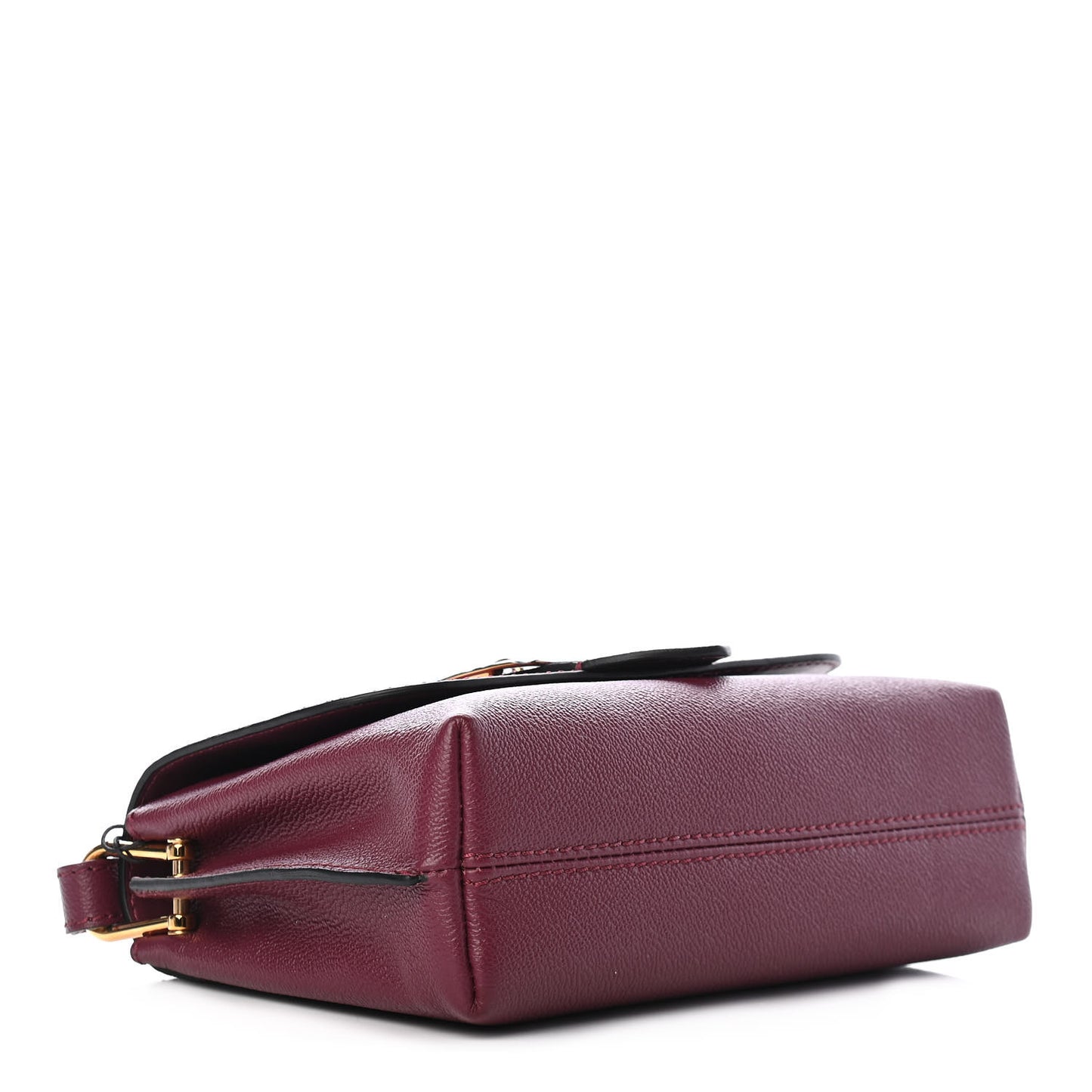 Soft Grain Calfskin Small Buckle Bag Dark Plum