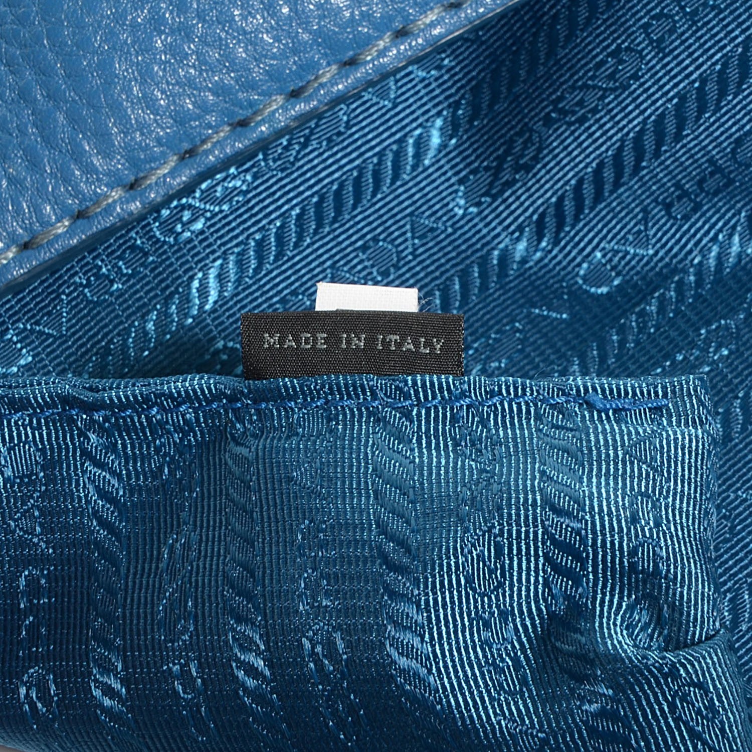 Prada Vitello Daino Logo Hobo Cobalto 9 of 11