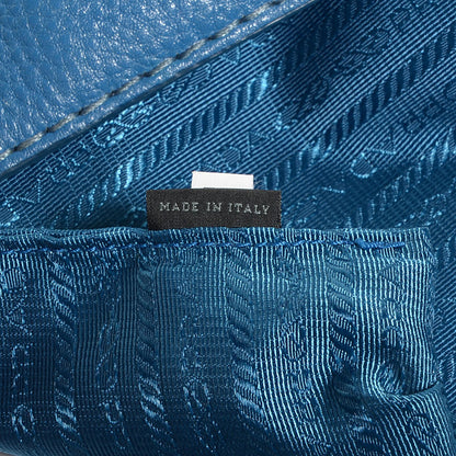Prada Vitello Daino Logo Hobo Cobalto 9 of 11