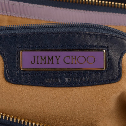 Jimmy Choo Python Troy Clutch Navy 5 of 8