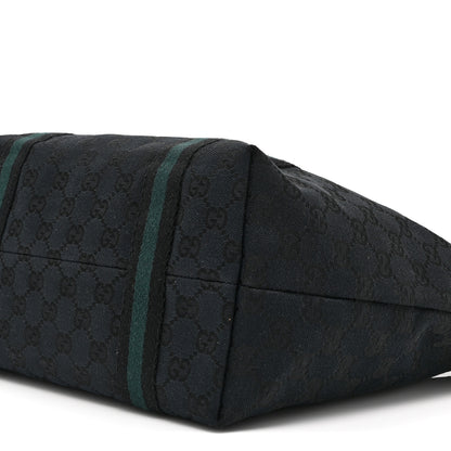 Gucci Denim Monogram Medium Jolicoeur Tote Black 10 of 10