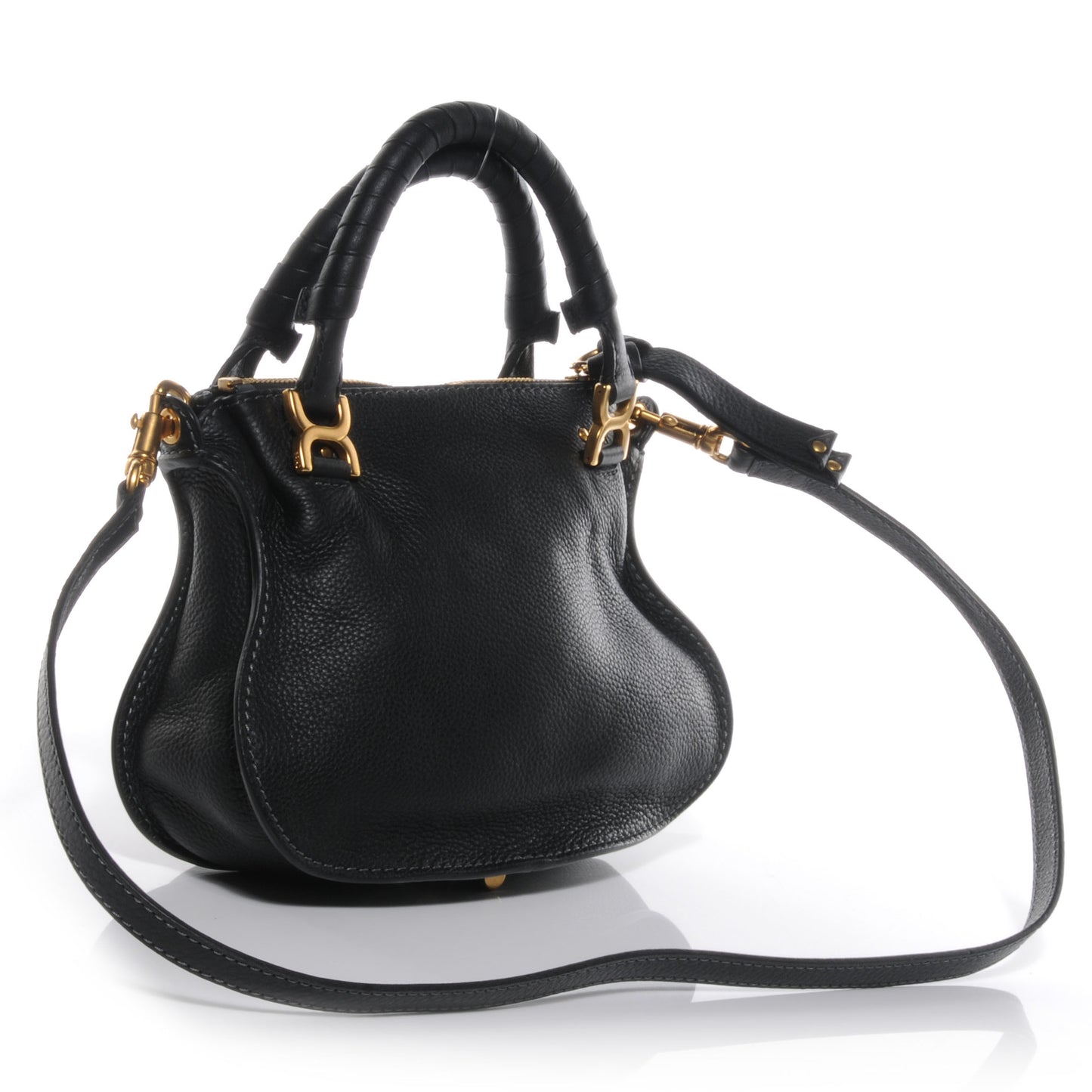 Calfskin Mini Marcie Satchel Black