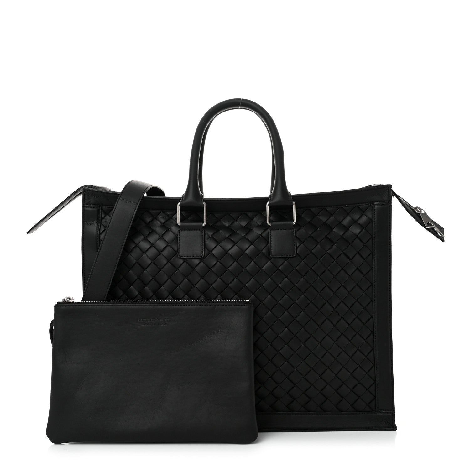 Bottega Veneta Nappa Intrecciato Briefcase Black 3 of 10