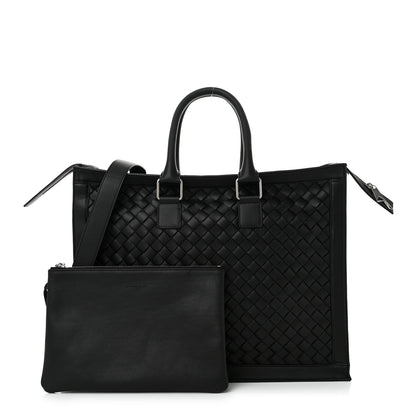Bottega Veneta Nappa Intrecciato Briefcase Black 3 of 10