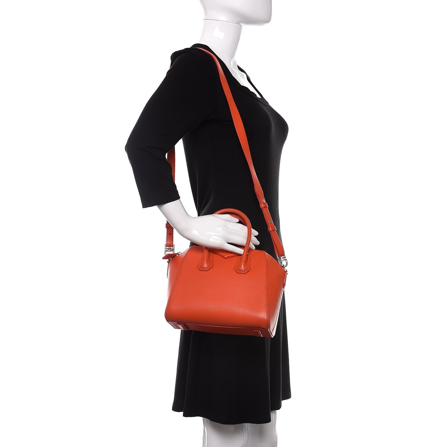 Givenchy Sugar Goatskin Mini Antigona Burnt Orange 2 of 10