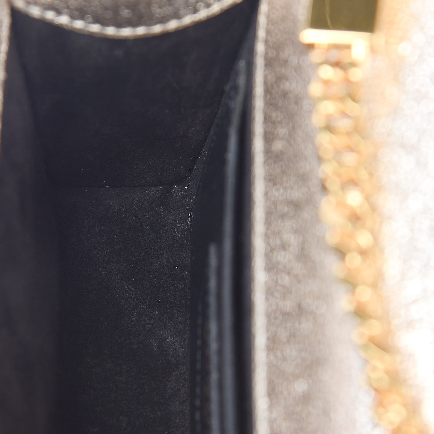 Metallic Calfskin Small Classic Monogram Kate Satchel Pale Gold