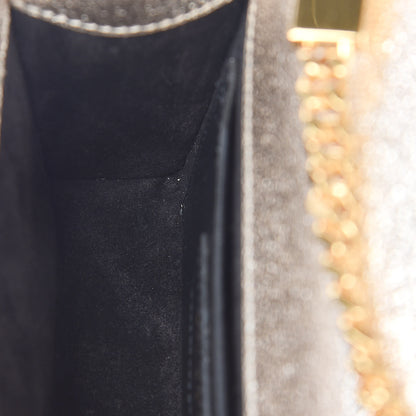 Saint Laurent Metallic Calfskin Small Classic Monogram Kate Satchel Pale Gold 9 of 9