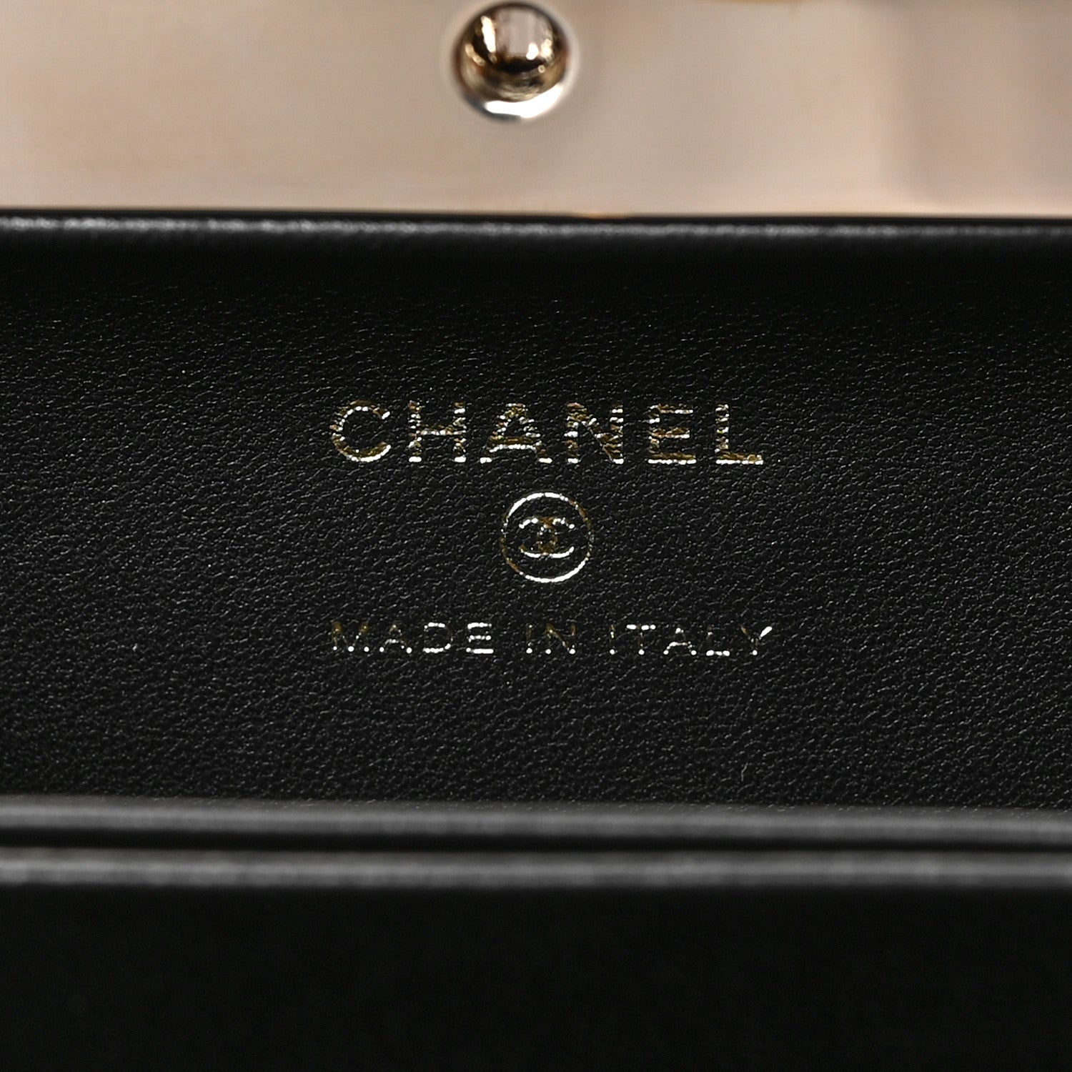 Chanel Lambskin Quilted Pearl CC Vanity Case Black 6 of 9