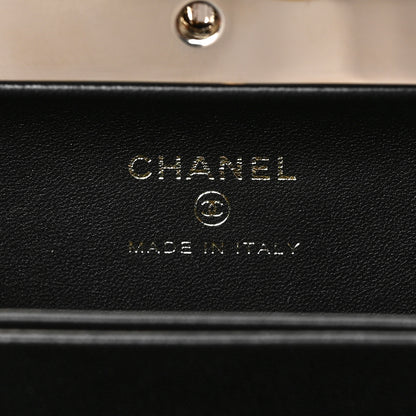 Chanel Lambskin Quilted Pearl CC Vanity Case Black 6 of 9