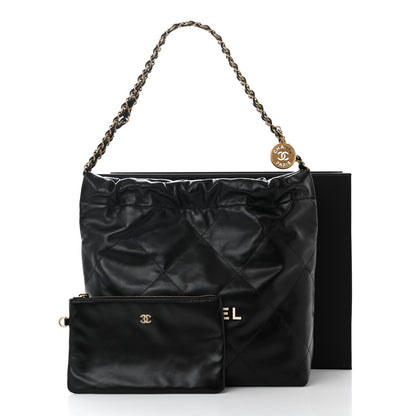 Chanel Calfskin Quilted Small Chanel 22 Black 12 of 12