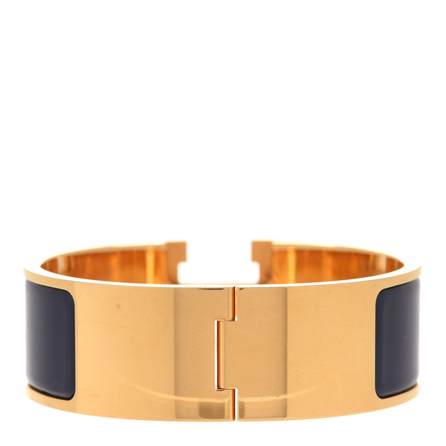 Enamel Wide Clic Clac H Bracelet PM Bleu Indigo