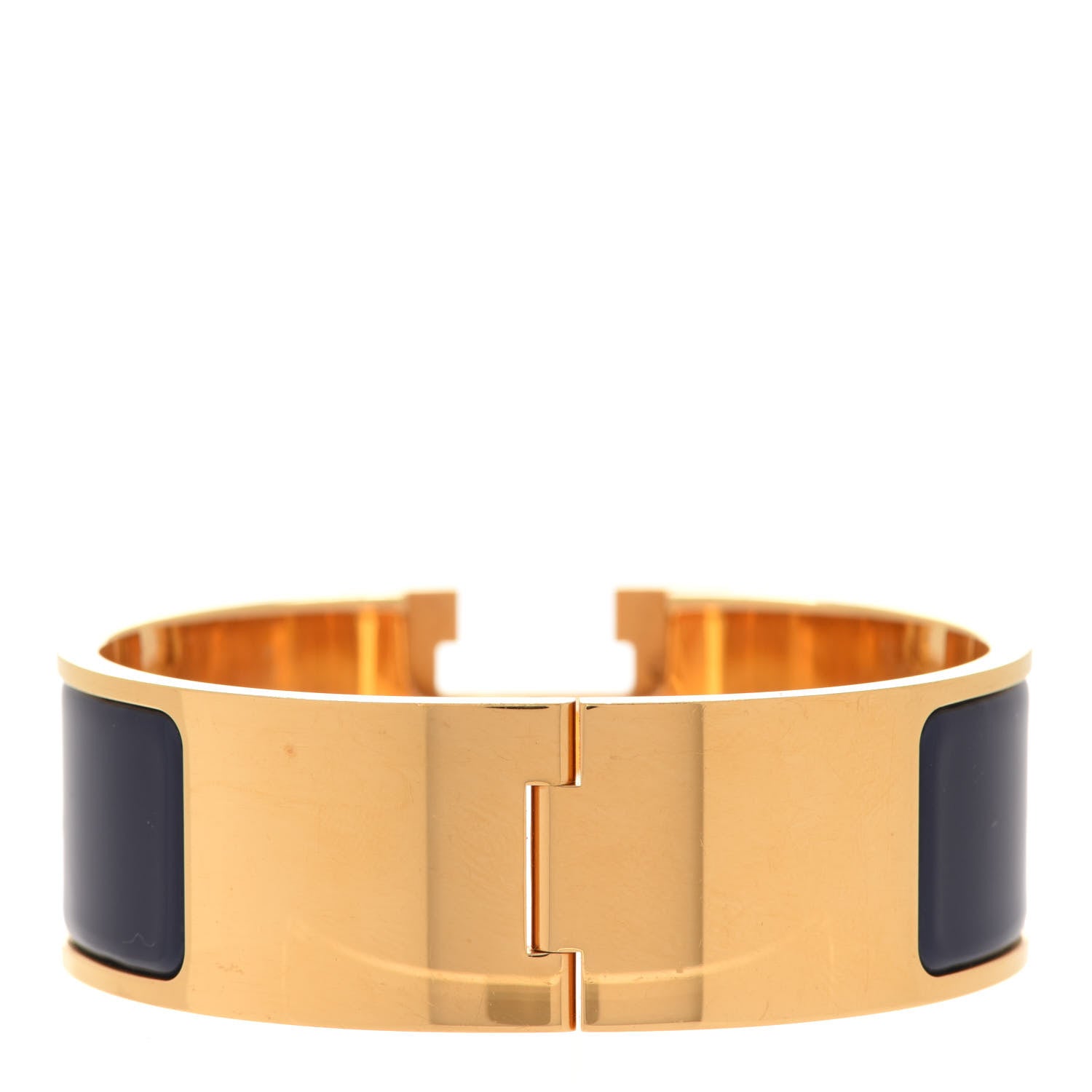 Hermes Enamel Wide Clic Clac H Bracelet PM Bleu Indigo 3 of 8