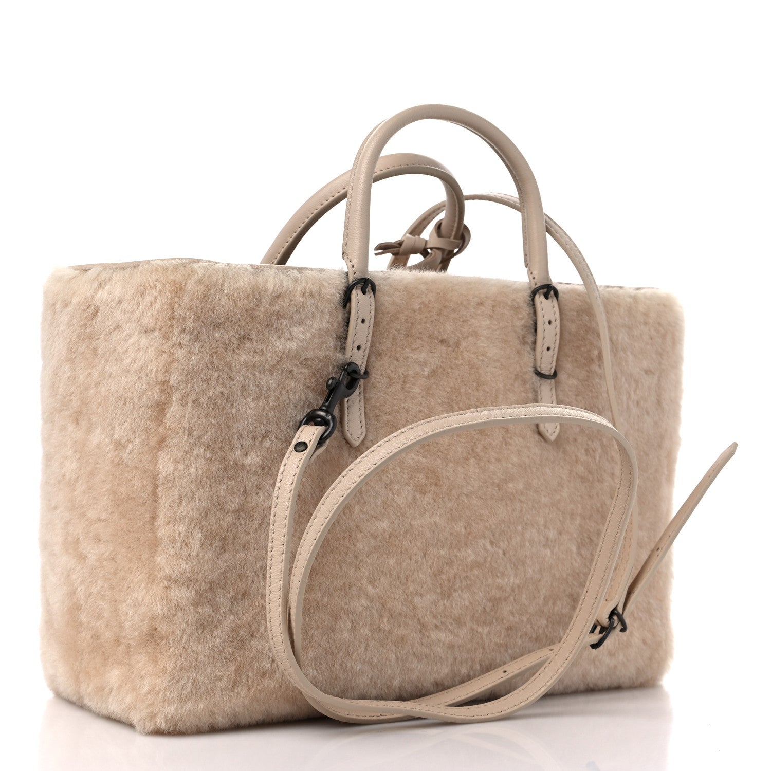 Balenciaga Merino Wool Papier A6 Zip Around Tote Beige Tapioca 4 of 9