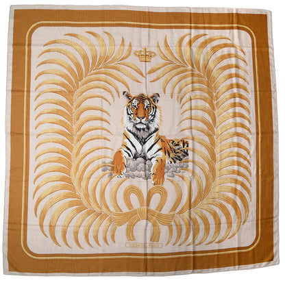 Hermes Cashmere Silk Tigre Royal Shawl 140 3 of 6