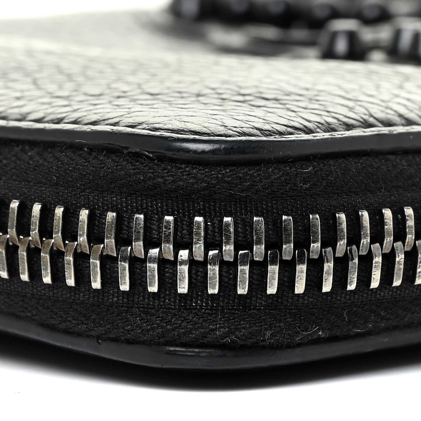 Calfskin Embellished Baguette Black