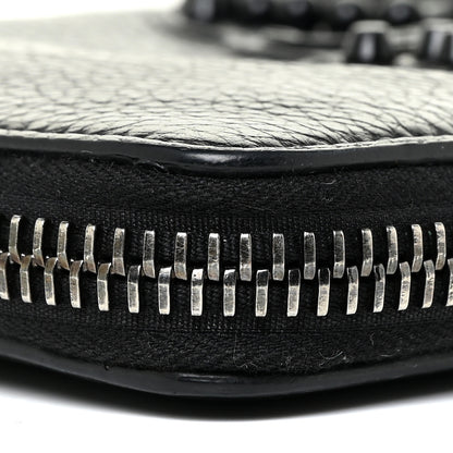 Christian Louboutin Calfskin Embellished Baguette Black 9 of 21