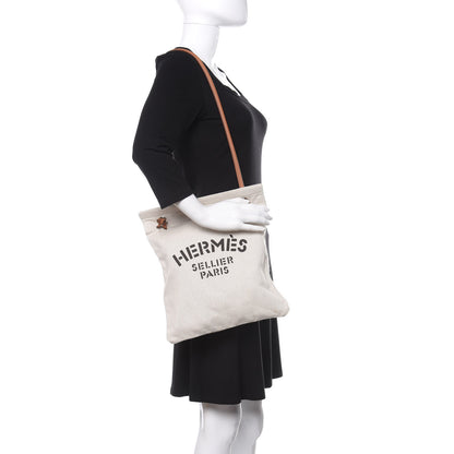 Hermes Canvas Swift Aline Grooming Bag Gold 2 of 9