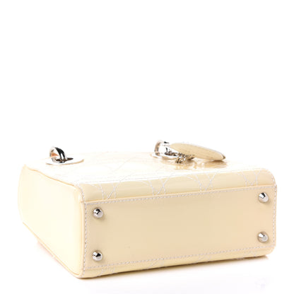 Christian Dior Patent Cannage Mini Lady Dior Ivory 3 of 4