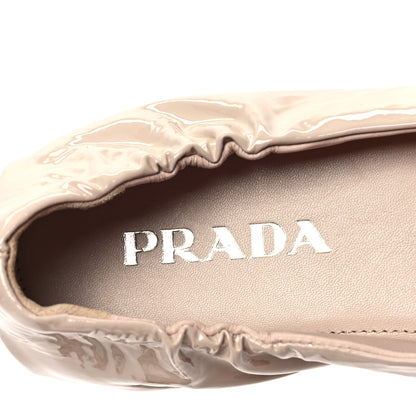Prada Vernice Ballet Bow Flats 37 Beige 7 of 10