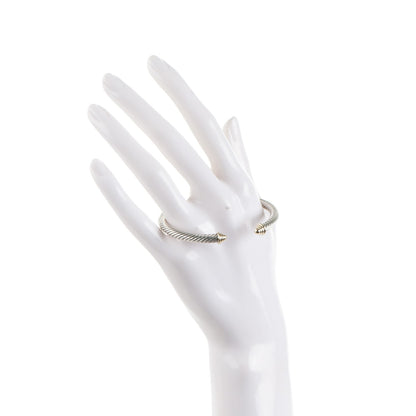 David Yurman Sterling Silver 14K Yellow Gold 5mm Cable Classics Bracelet 2 of 5
