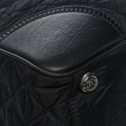 Chanel Nylon Quilted Calfskin Large CC Tote Bag Black 5 of 14