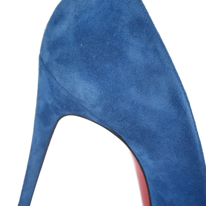 Christian Louboutin Veau Velours Pigalle Follies 100 Pumps 39 Positano 13 of 14