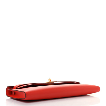 Hermes Swift Kelly Cut Clutch Pochette Capucine 3 of 8