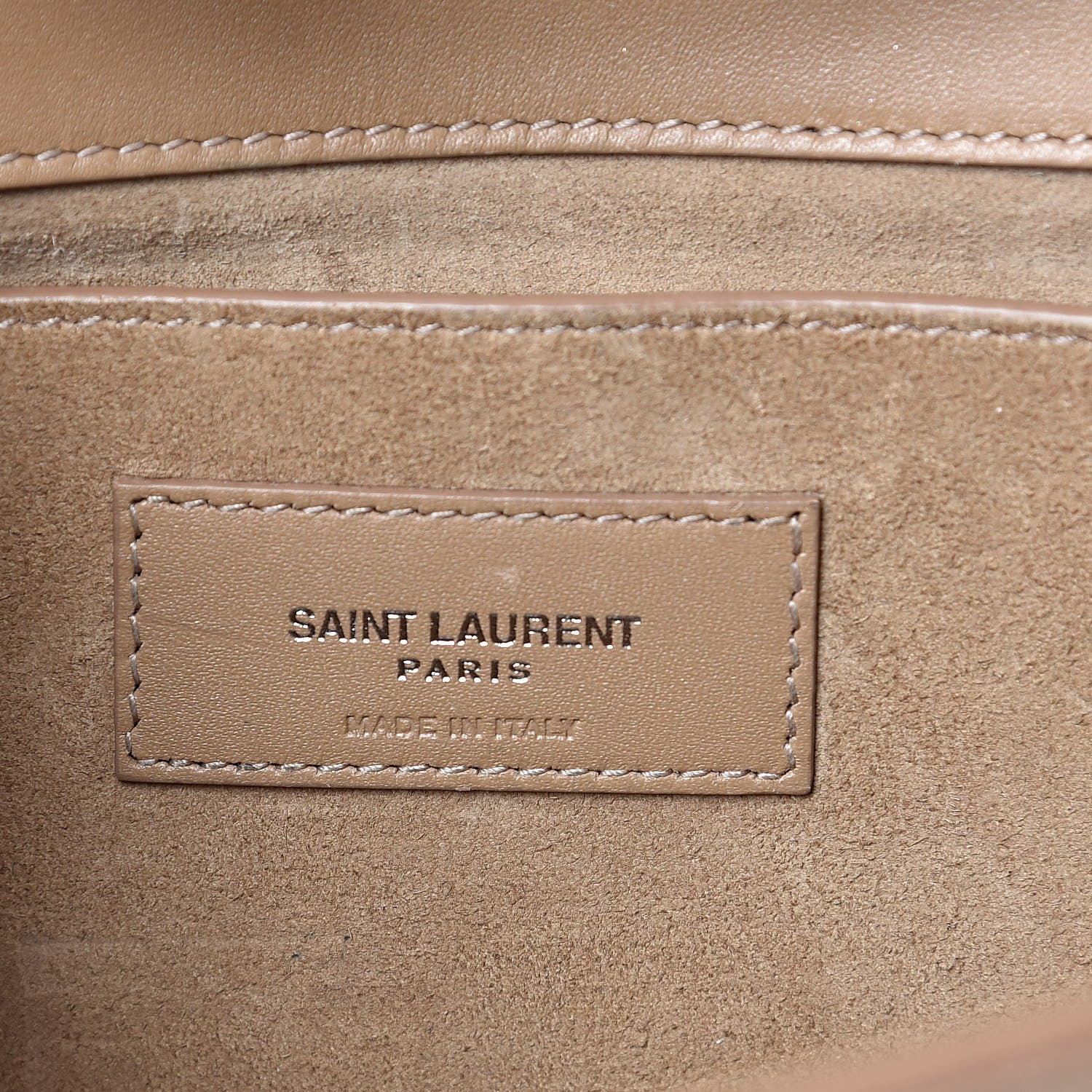 Saint Laurent Smooth Calfskin Medium Classic Monogram Kate Tassel Satchel Dark Beige 6 of 21