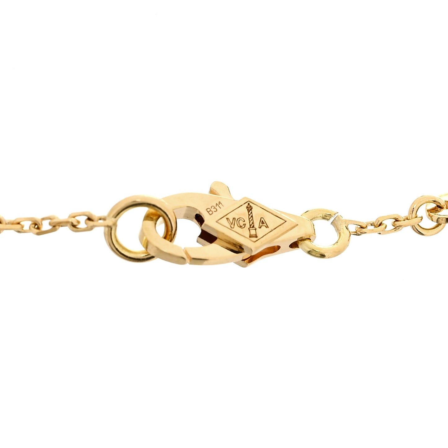 18K Yellow Gold Mother of Pearl Sweet Alhambra Bracelet