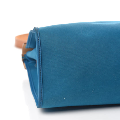 Hermes Toile Vache Hunter Herbag Zip 39 MM Bleu Izmir Natural 10 of 24