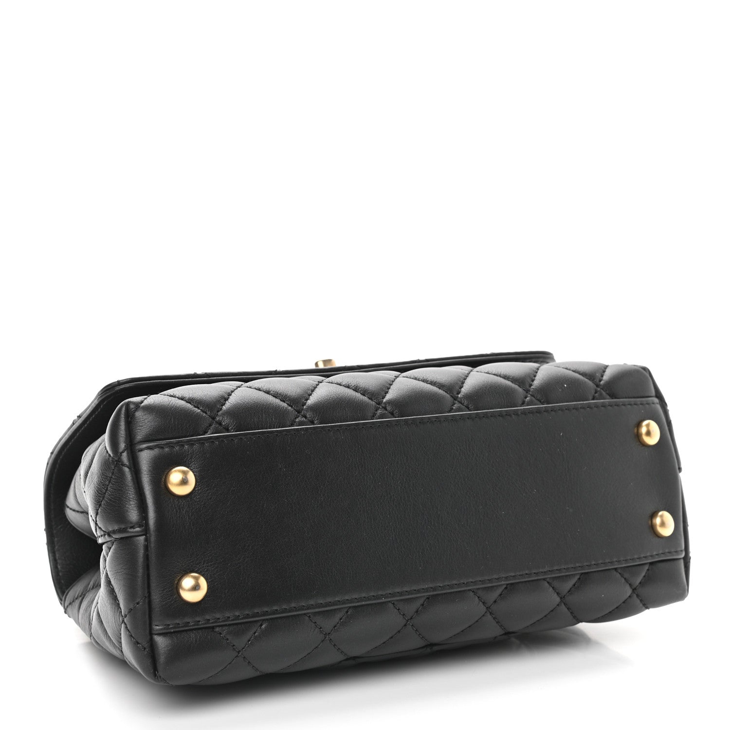 Chanel Calfskin Strass Quilted Mini Coco Handle Flap Black 4 of 9