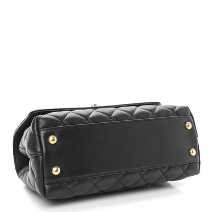 Chanel Calfskin Strass Quilted Mini Coco Handle Flap Black 4 of 9