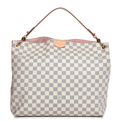 Louis Vuitton Damier Azur Graceful MM Rose Ballerine 1 of 7