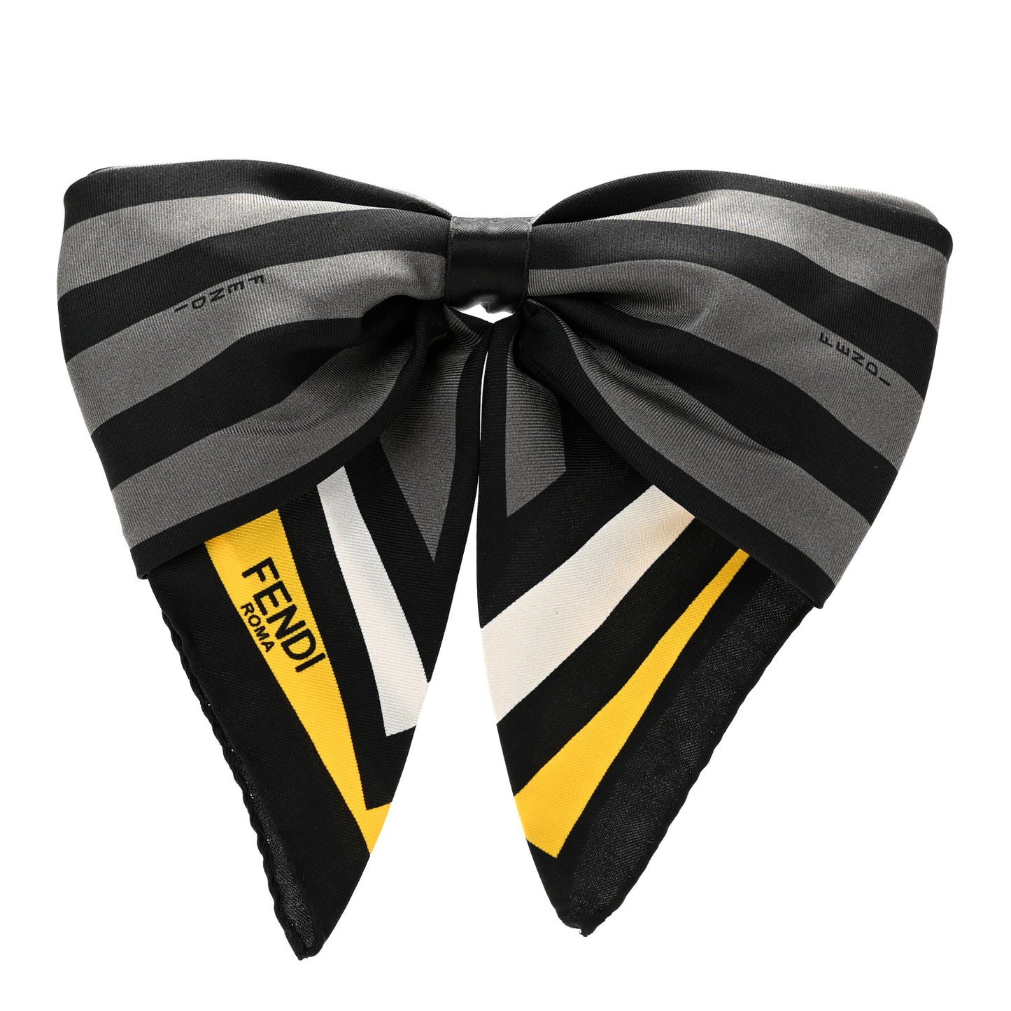 Silk Bow Hair Clip Black Grey