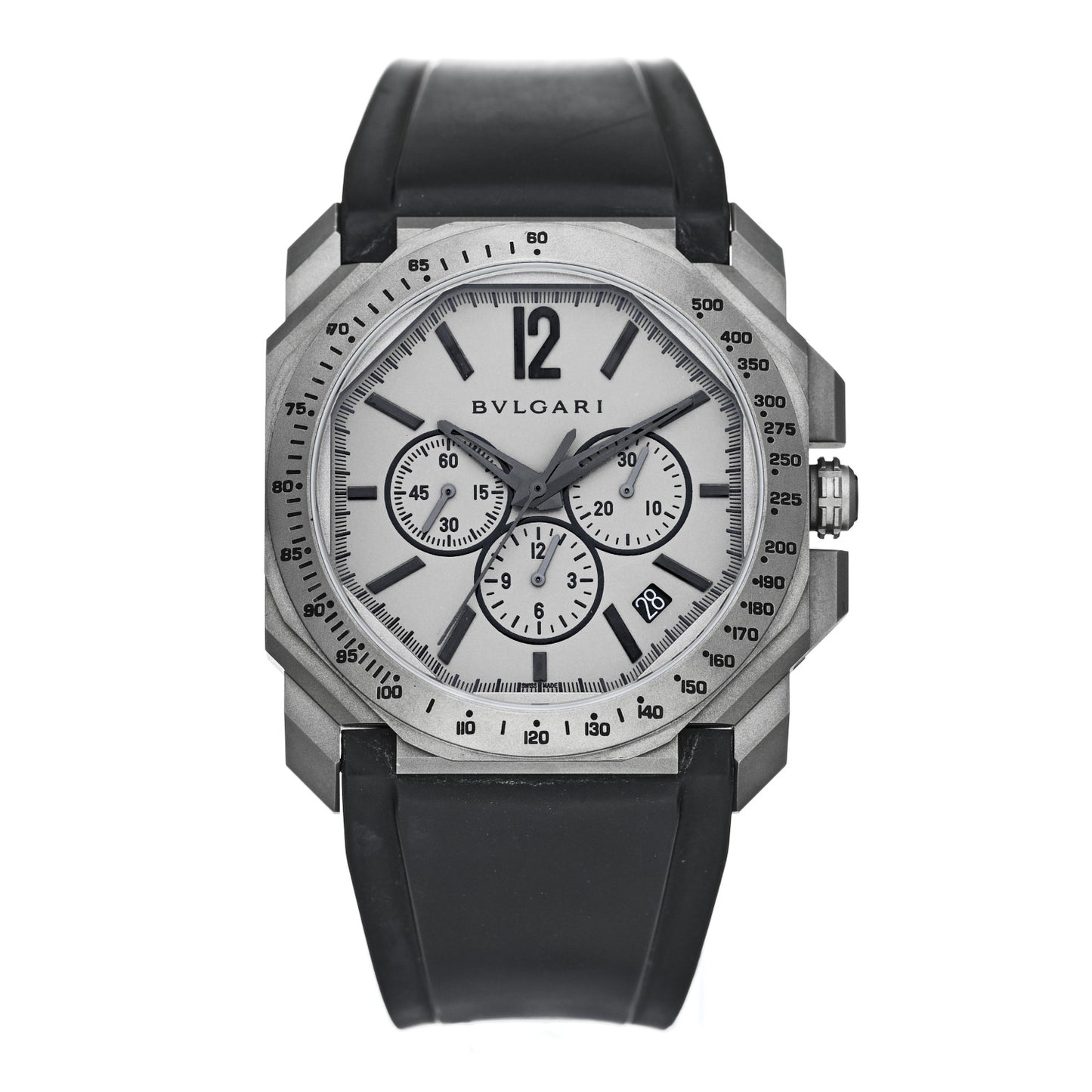 Titanium Rubber 41mm Octo Velocissimo Chronograph Automatic Watch