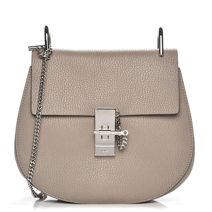 Chloe Grained Lambskin Drew Shoulder Bag Motty Grey 1 of 7