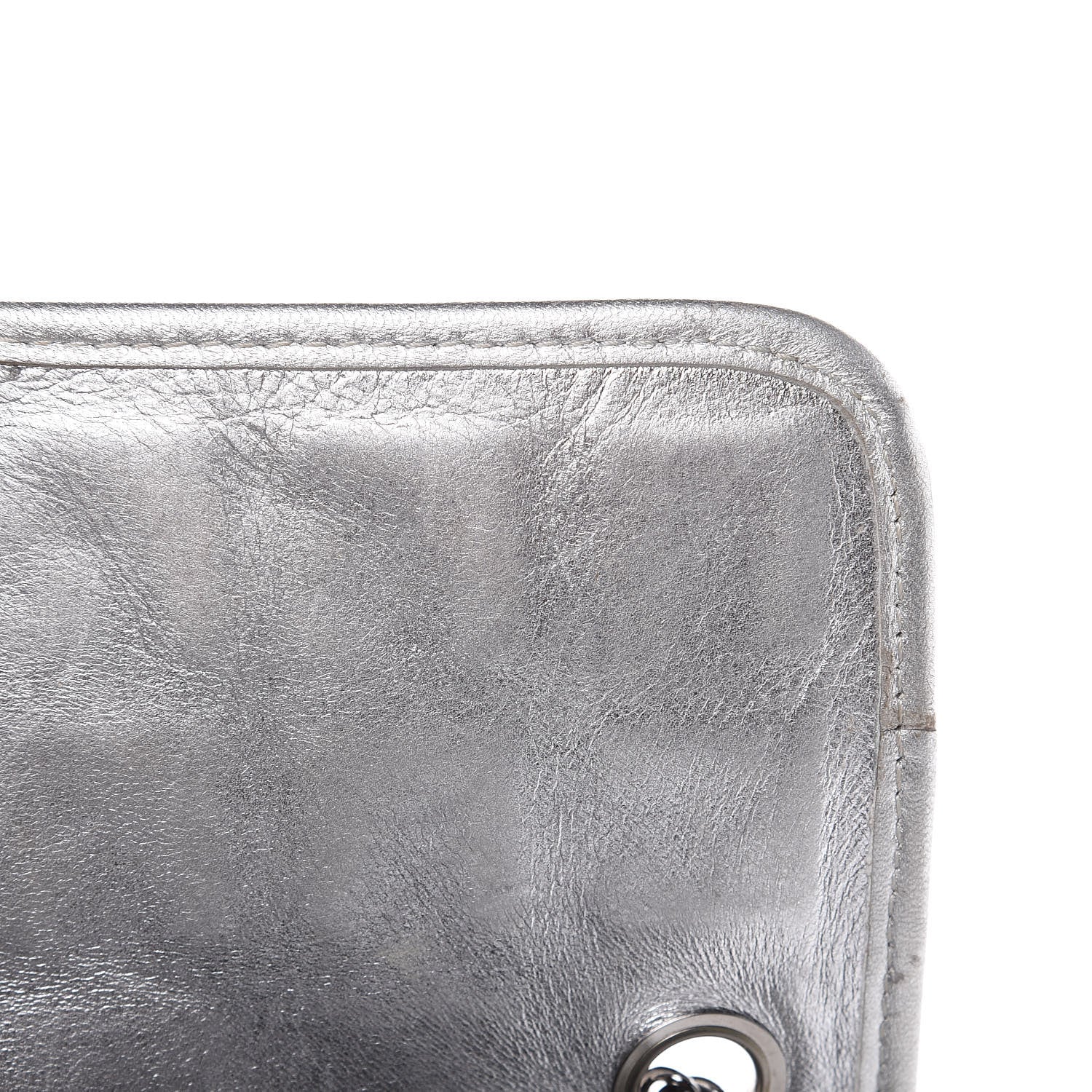 Chanel Vinyl Large Ice Cube Flap Silver 14 of 19
