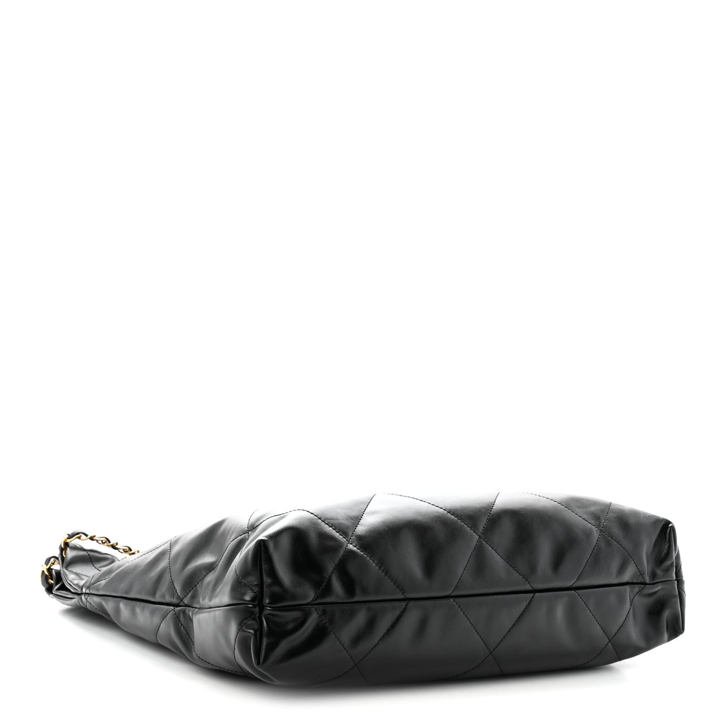 Shiny Calfskin Quilted Chanel 22 Black