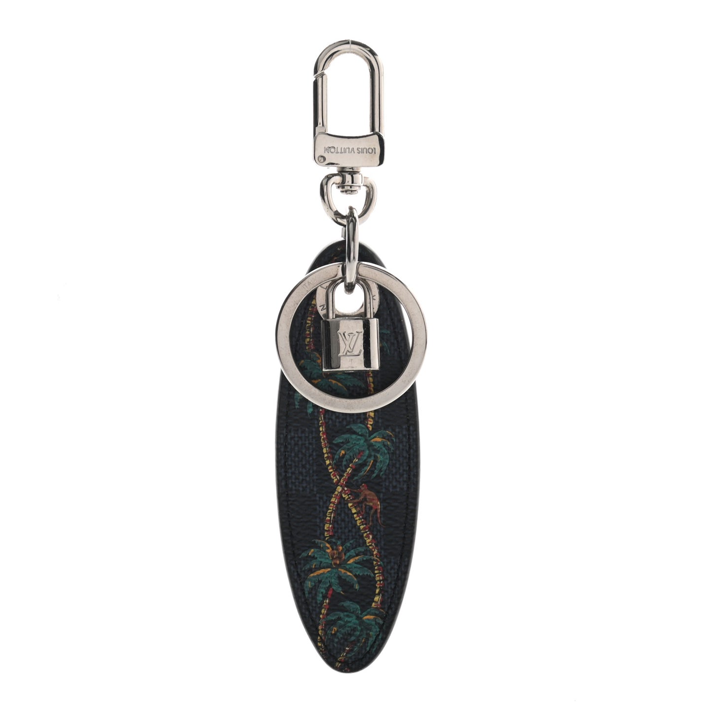 Damier Cobalt Jungle Bag Charm Key Holder