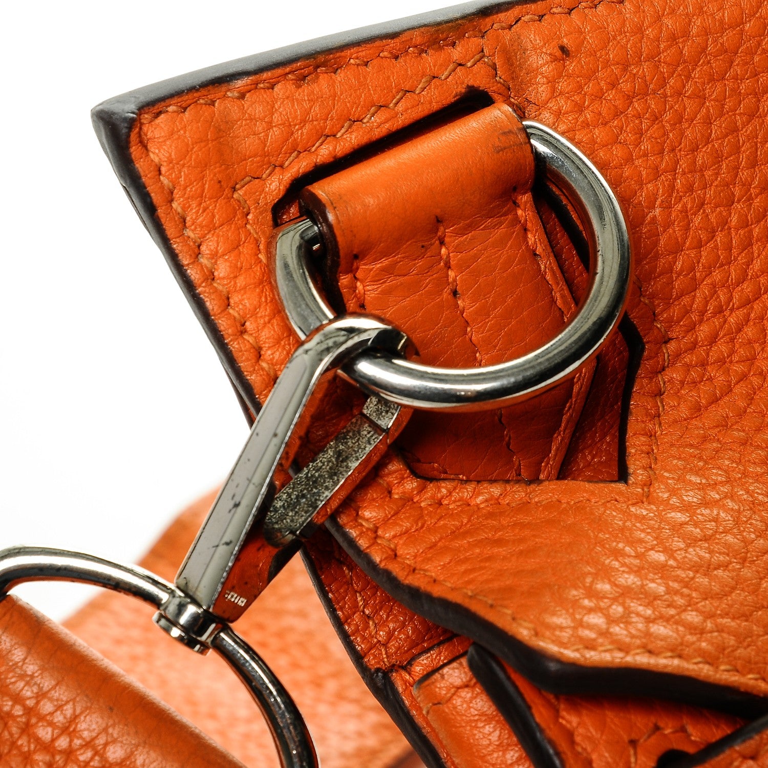 Hermes Taurillon Clemence Jypsiere 34 Orange 9 of 10