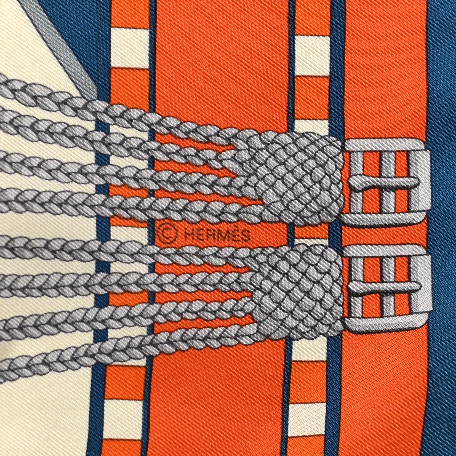 Hermes Silk Sangles En Zigzag Scarf 90 4 of 6