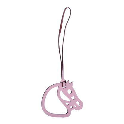 Hermes Swift Paddock Cheval Horse Bag Charm Rose Sakura 1 of 4