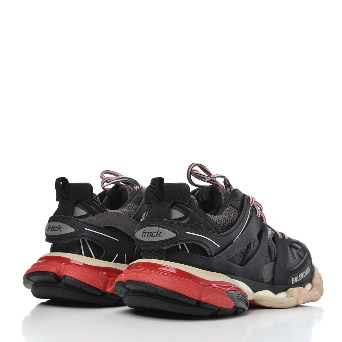 Mesh Nylon Womens Track Sneakers 40 Black Gris