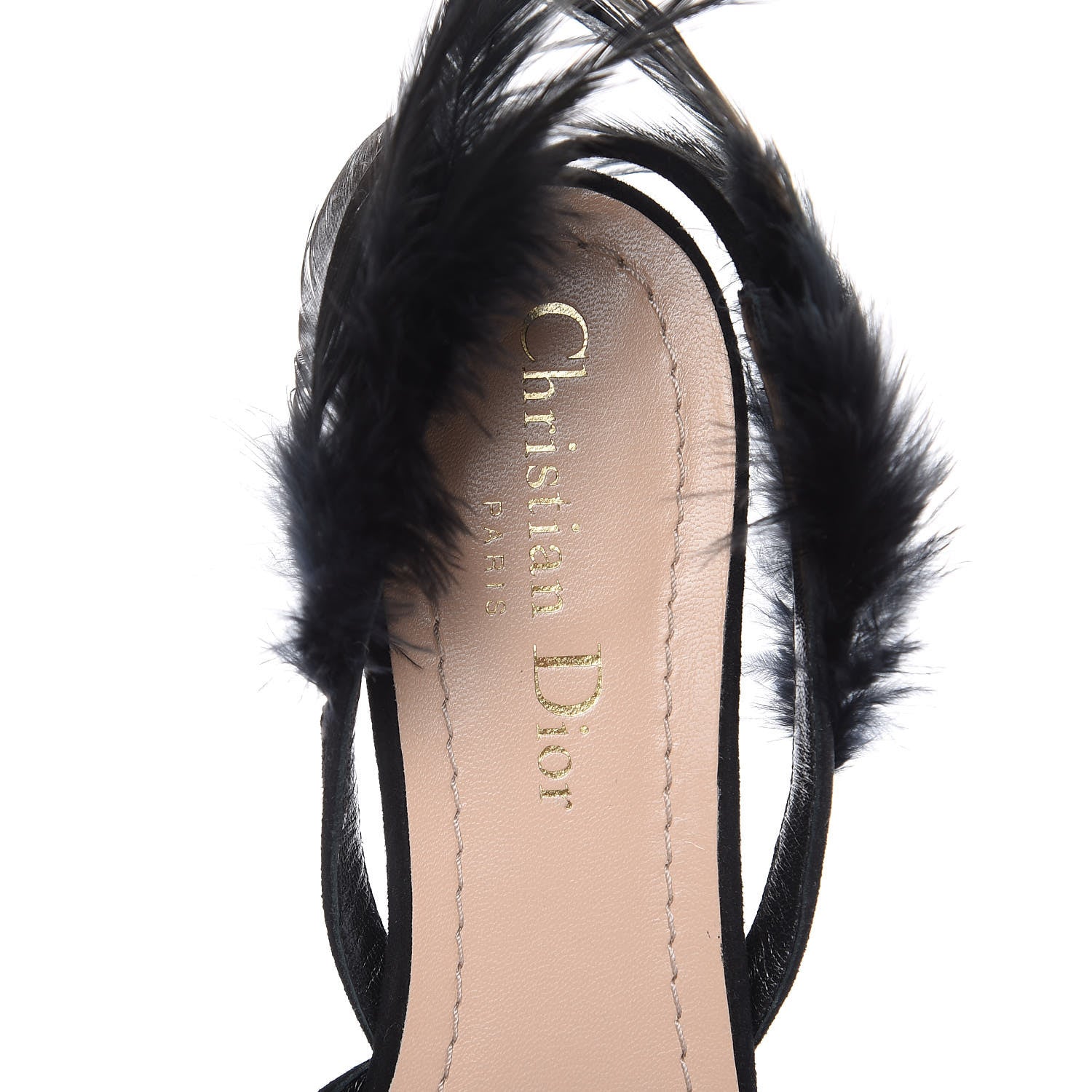 Christian Dior Suede Feather Dior Ethnie Flats 35.5 Black 6 of 8